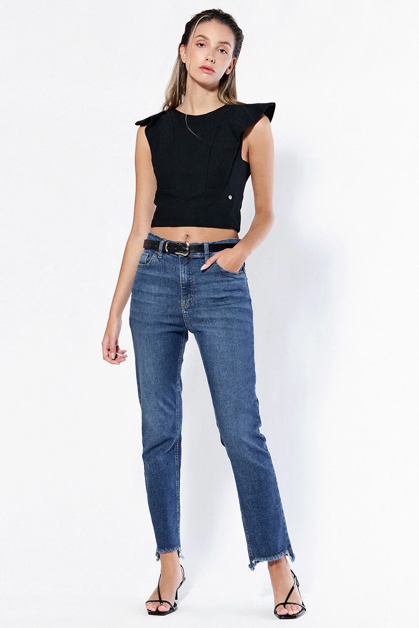 Boyfriend Mommy Azul Gastado