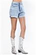 Short Mom Azul Gastado