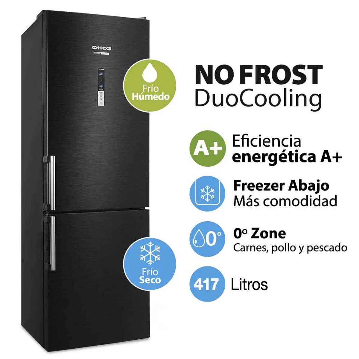 Heladera NO FROST DuoCooling 417 L. KHGF41D/8