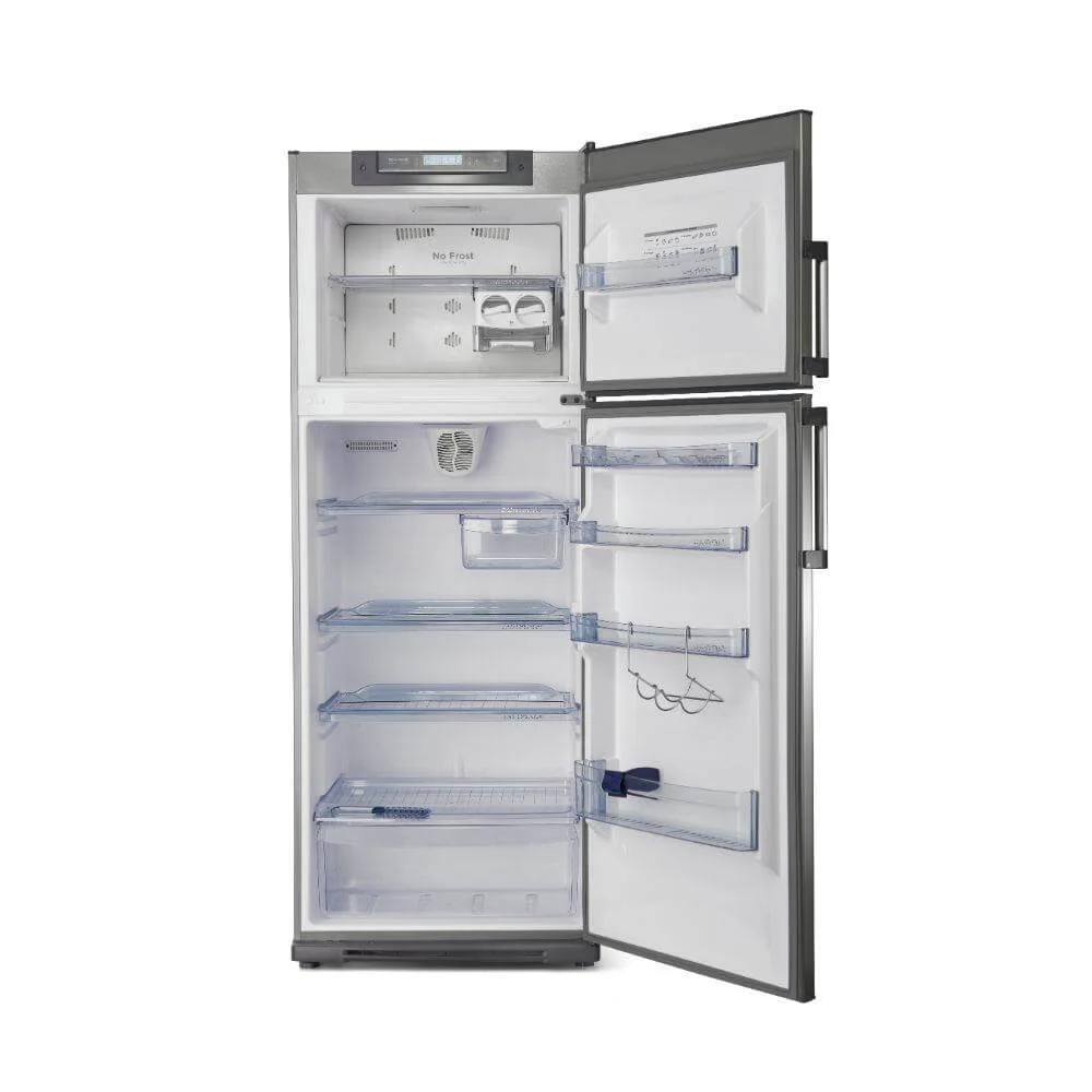 Heladera NO FROST DuoCooling con Freezer Arriba 413 Lts. Color Acero KHDA41D/8