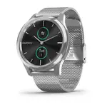 Smartwatch Garmin Vivomove Luxe Acero inox. Malla Plateada