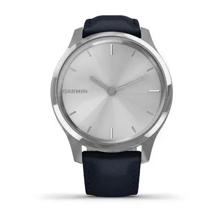 Smartwatch Garmin Vivomove Luxe Plateado Malla Azul